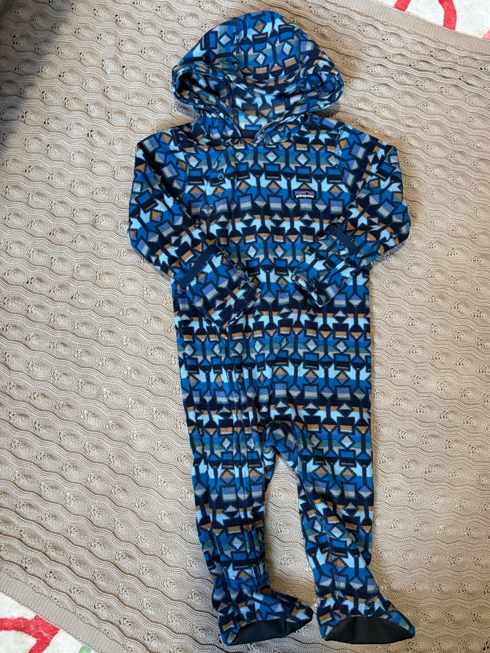 Patagonia Baby Hooded Micro D Fleece Bunting 6-12 Months